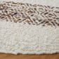 Safavieh Natura NAT321A 6" Round Ivory and Brown Area Rug, , large