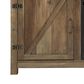 Walker Edison 58" Barn Door Fireplace Console in Rustic Oak, , large