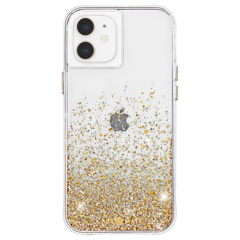 Case-Mate Twinkle Case With Micropel For Apple iPhone 12 Mini in Ombre Gold, , large