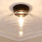 Golden Lighting Ingalls Large Semi-Flush in Matte Black with Clear Glass, , large