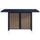 Ashley East Beach  Bar Table with Fire Pit in Navy Blue and Driftwood, , large