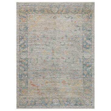Magnolia Home Millie 5"3" Round Slate and Multicolor Area Rug, , large