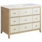 James Martin Vanities Celeste 48" Single Vanity in Sun-washed Oak with Embossed Shagreen and with 3 cm White Zeus Quartz Top, , large