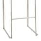 Lumisource Fuji High Back Barstool with Charcoal Fabric in Stainless Steel (Set of 2), , large