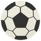 Balta Rugs Soccer 3"11" Round Black Kids Area Rug, , large