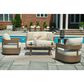 Ashley Serene Bay Patio Cocktail Table in Dark Brown, , large