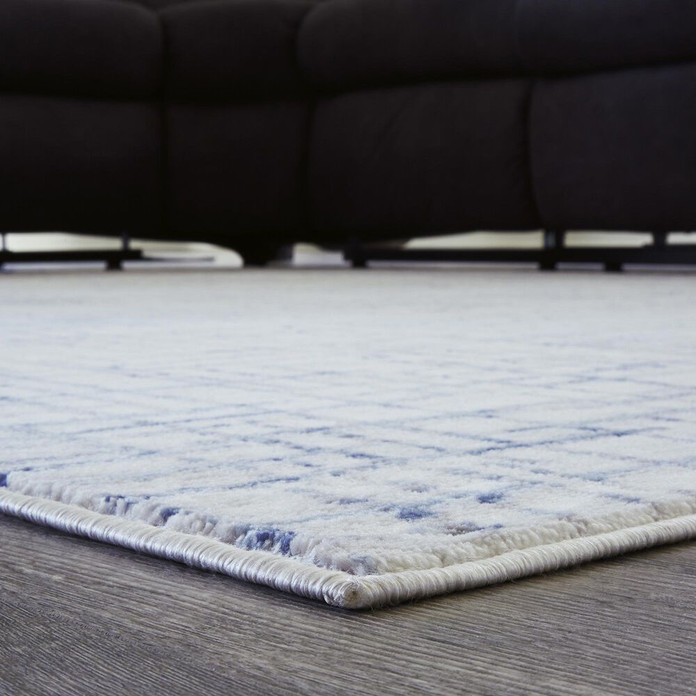 Ashley Beckfille 5&#39; x 7&#39; Blue, Gray and Cream Area Rug, , large