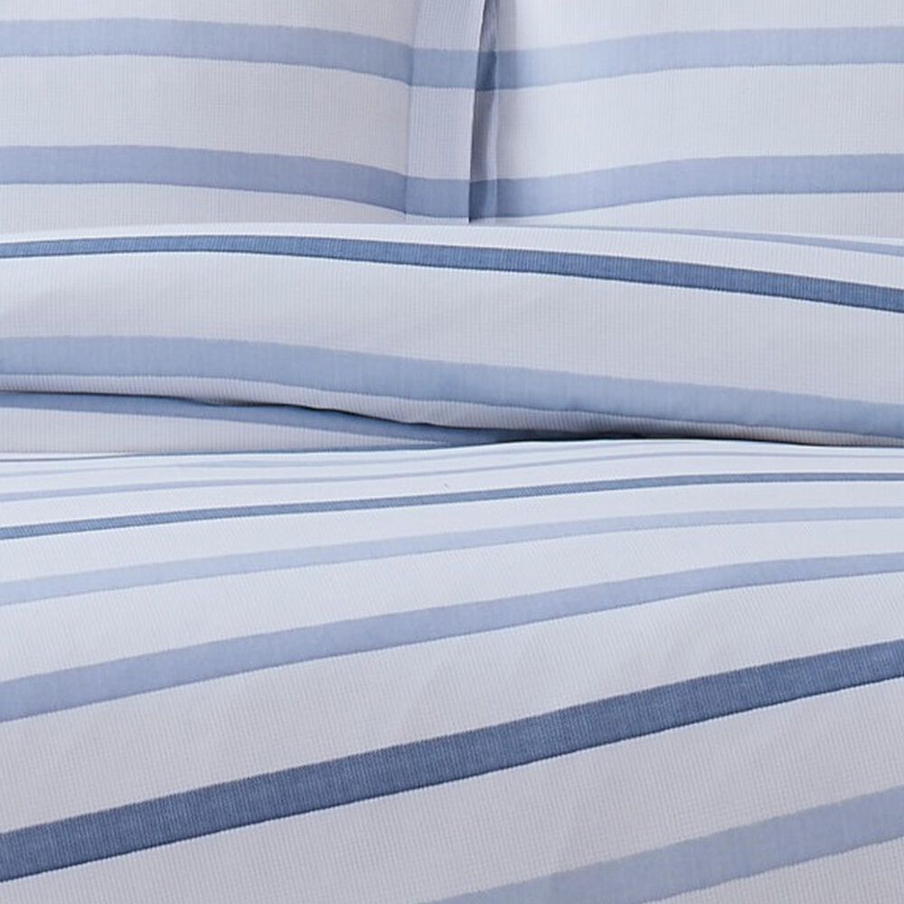 Pem America Truly Soft Curtis 2-Piece Twin XL Duvet Set in White and Grey, , large
