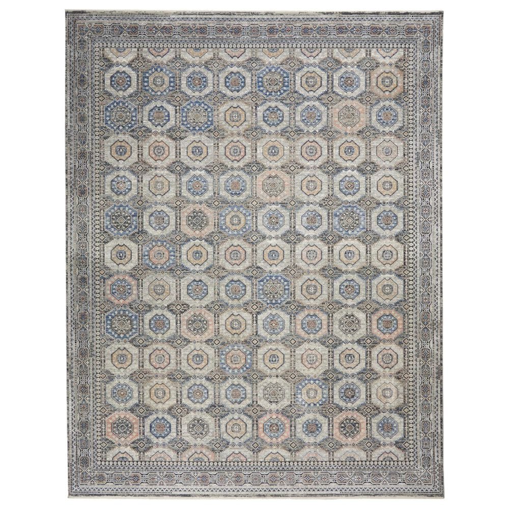 Nourison Starry Nights STN09 5" x 7" Grey and Navy Area Rug, , large