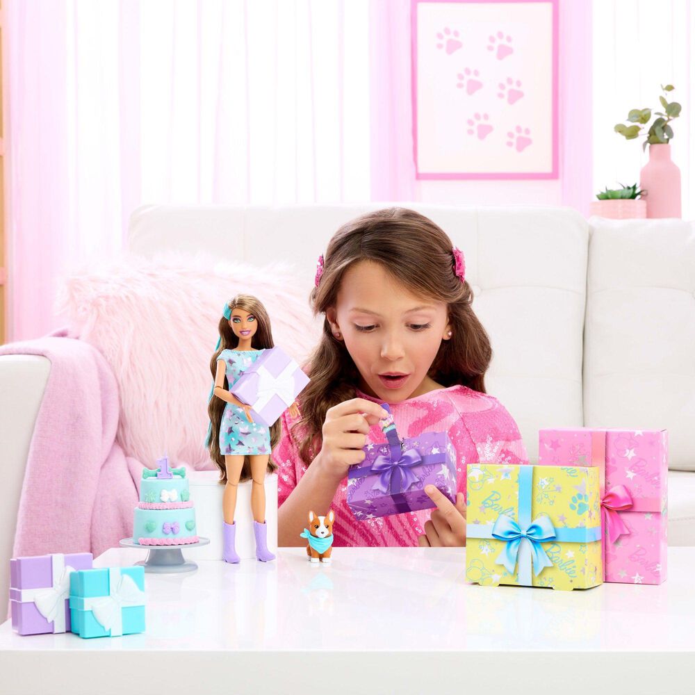 Barbie Party Unboxed Pet Birthday Series - Party Stars Doll Set in in Blue and Purple, , large