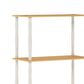 HOMLUX Turn-N-Tube 5-Tier Open Storage Bookshelf in Beech and White, , large