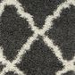 Safavieh Dallas Shag SGD257A-26 2"3" x 6" Dark Grey/Ivory Runner, , large