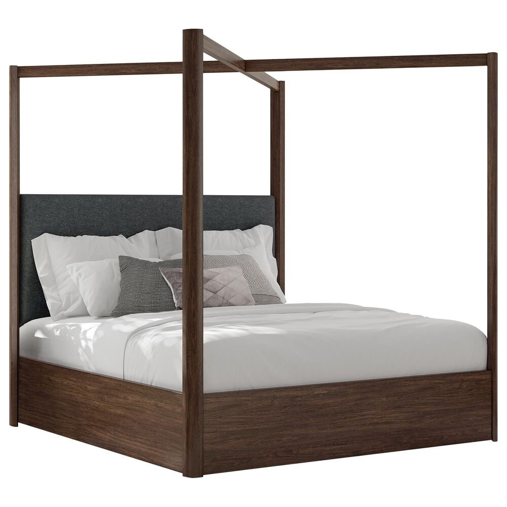 Ashley Dilenno King Canopy Bed in Dark Brown, , large