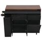HOMLUX 102" Kitchen Island with Extendable Dining Table in Black, , large