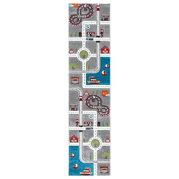Safavieh Carousel Educational 2"3" x 10" Grey and Ivory Kids Runner, , large