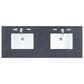 James Martin Vanities Brookfield 60" Double Bathroom Vanity in Antique Black with 3 cm Charcoal Soapstone Quartz Top and Rectangle Sinks, , large