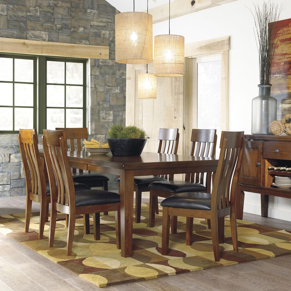 Ashley Ralene 7-Piece Rectangular Dining Set in Medium Brown, , large