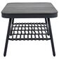 Hearth and Haven 4-Piece Patio Conversation Set with Gray Cushion in Black, , large
