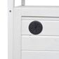 Hearth and Haven Outdoor Kitchen Island Cart with Adjustable Shelves and Stainless Steel Top in White, , large