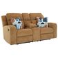 Ashley Kanlow Manual Reclining Loveseat in Honey, , large
