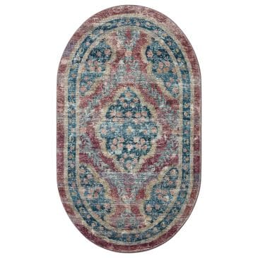 Rifle Paper Co. x Loloi Courtyard 2"3" x 3"9" Oval Chateau Red Area Rug, , large