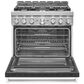 KitchenAid 36" Professional Dual Fuel Range in Imperial Black, , large