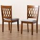 Baxton Studio Florencia Side Chair with Grey Cushion in Walnut Brown (Set of 2), , large