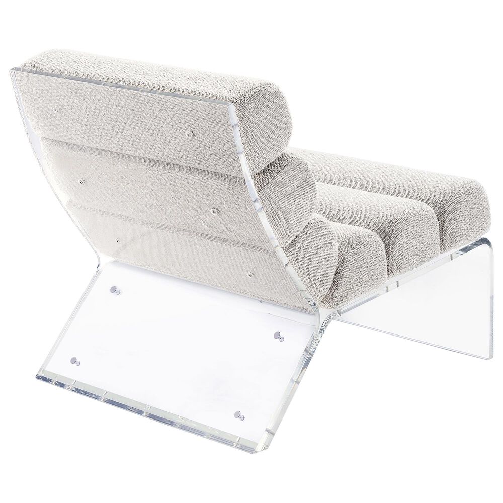 Coaster Serreta Acrylic Armless Chair in Ivory, , large