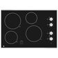 GE Appliances 30" Built-In Knob Control Electric Cooktop in Stainless Steel and Black, , large