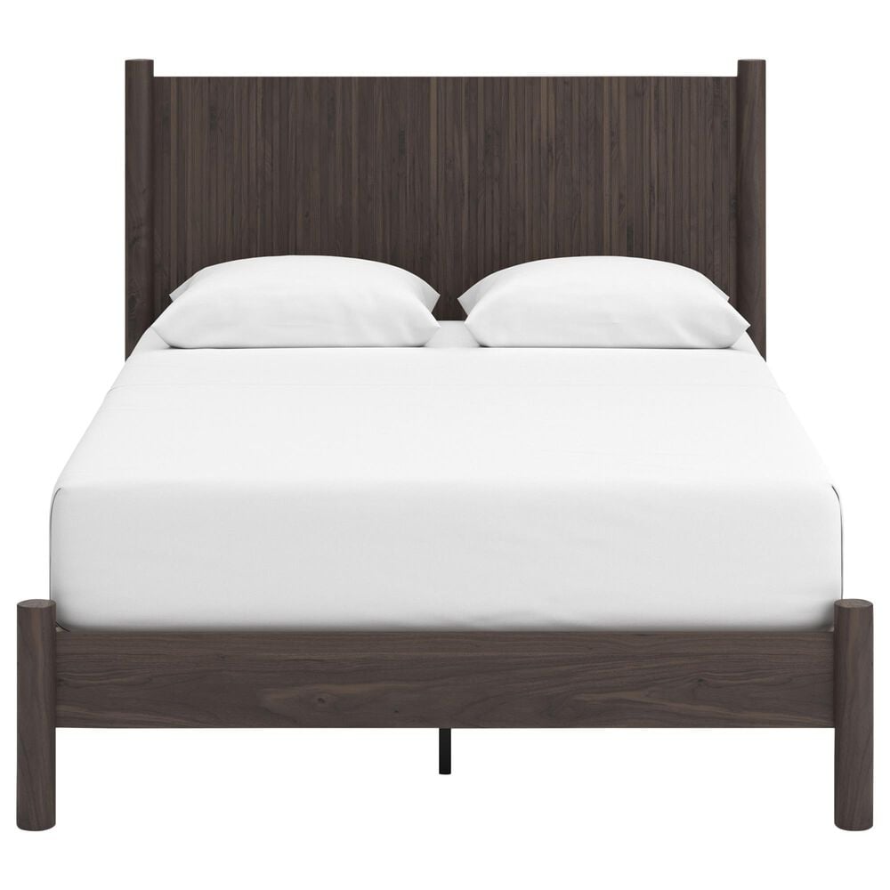 Ashley Pamytta 3-Piece Queen Panel Platform Bedroom Set in Rich Brown, , large