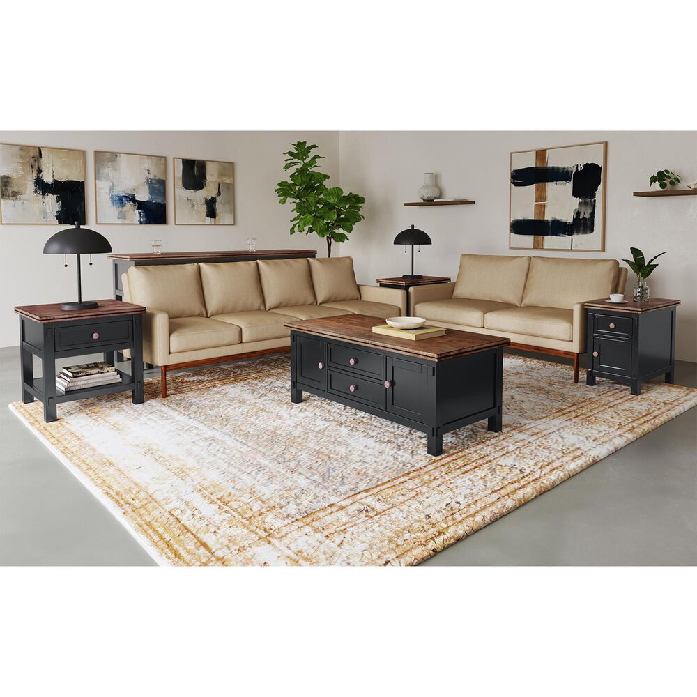 A-America Stormy Ridge Chairside Table in Chickory and Slate Black, , large