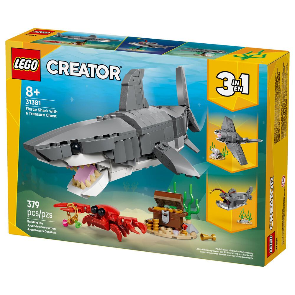 LEGO Creator Fierce Shark with a Treasure Chest Building Set, , large