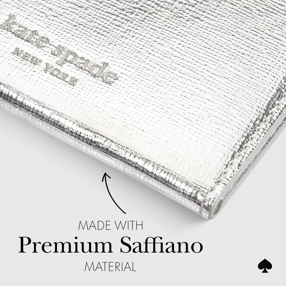 Kate Spade Morgan Magnetic MagSafe Wallet in Metallic Silver, , large
