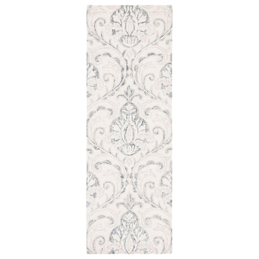 Safavieh Micro-Loop Damask 2"3" x 11" Ivory and Grey Runner, , large