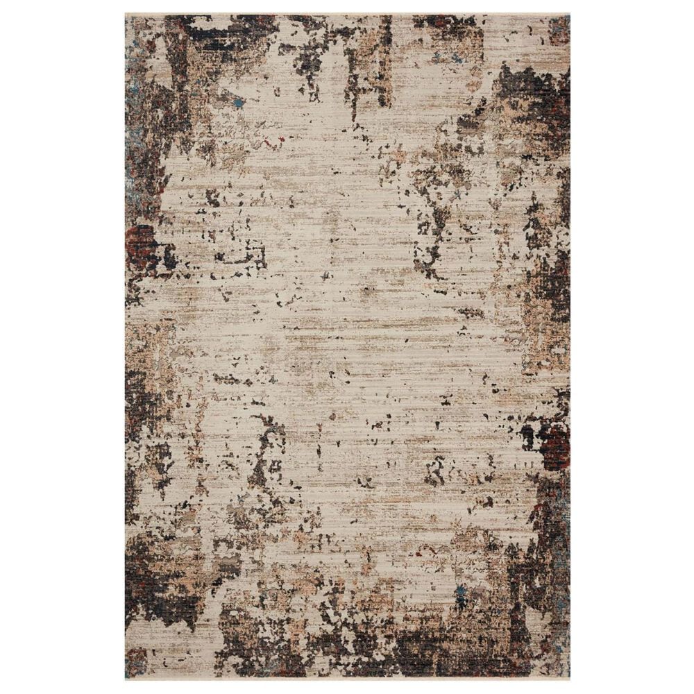 Loloi Leigh LEI-05 11"6" x 15"7" Ivory and Charcoal Area Rug, , large