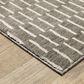 Oriental Weavers Oliver Charcoal and Beige 3"3" x 5" Area Rug, , large