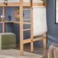 Walker Edison Adyn Twin Loft Bunk Bed with Desk in Natural Pine, , large