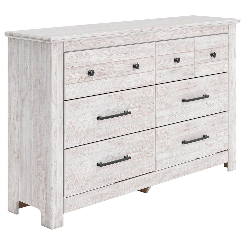 Ashley Makidern 6 Drawer Dresser Only in Whitewash, , large