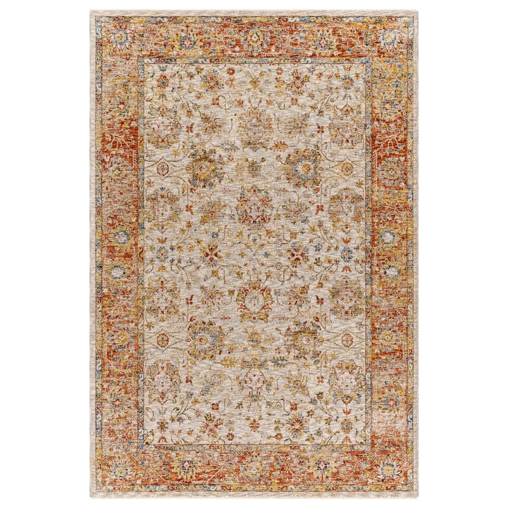 Surya Mona Lisa 5" x 7"5" Light Sage, Tan, Mustard, Brick Red, Burgundy, Olive and Dark Blue Area Rug, , large