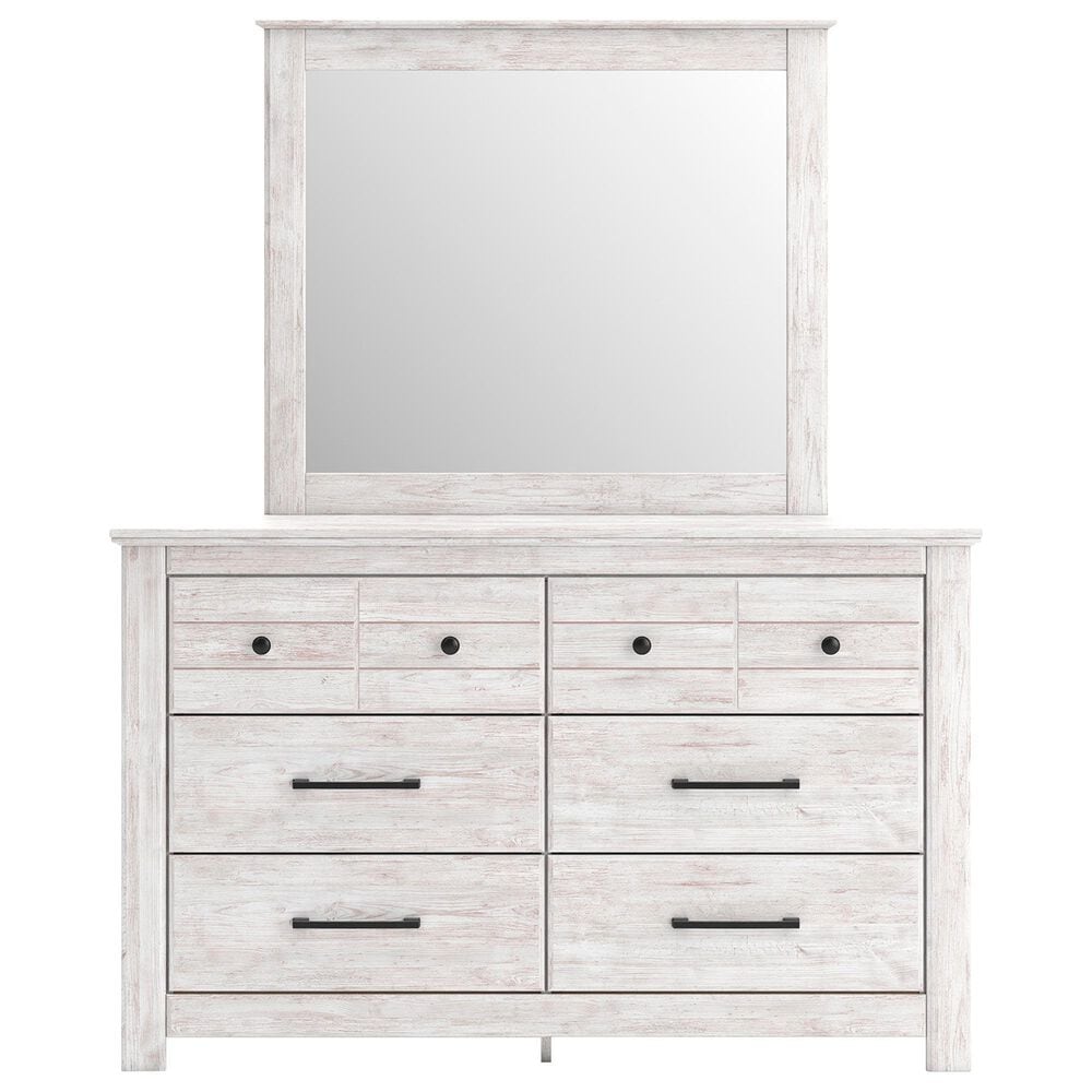 Ashley Makidern 4 Piece Twin Storage Bedroom Set with Five Drawers in Whitewash, , large