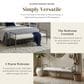 Furniture of America Lalia Metal Padded Upholstered Bench in Gun Metal, , large