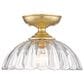 Golden Lighting Audra 1-Light Semi-Flush in Brushed Champagne Bronze, , large