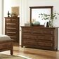 Napa Furniture Design Hillcrest Dresser and Mirror in Dark Chestnut, , large