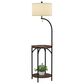 Timberlake Rustic Modern Floor Lamp with Side Table and USB Charging Ports, , large