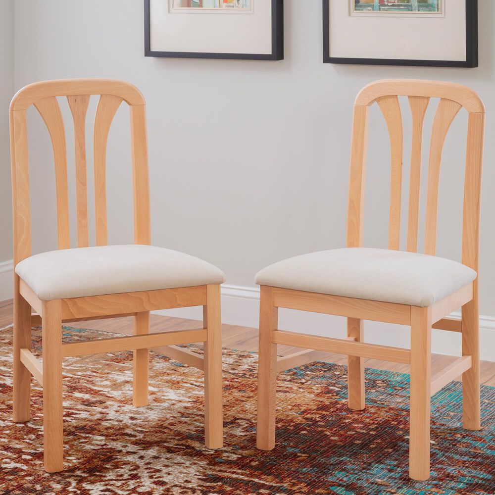 Linon Home Decor Pamela Side Chair in Natural (Set of 2), , large