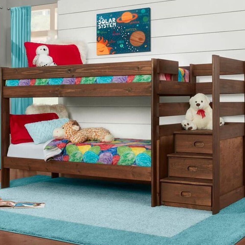 Rusticvale Twin/Twin Step Bunkbed, , large