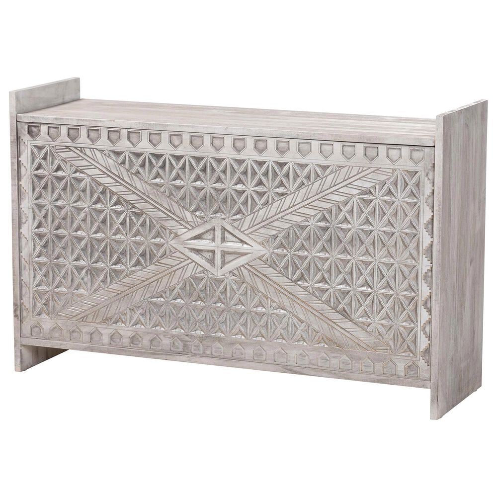 Baxton Studio Amado Storage Trunk in White Wash, , large