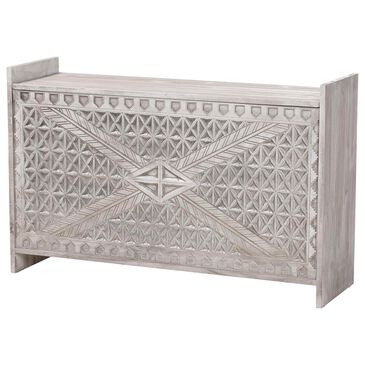 Baxton Studio Amado Storage Trunk in White Wash, , large