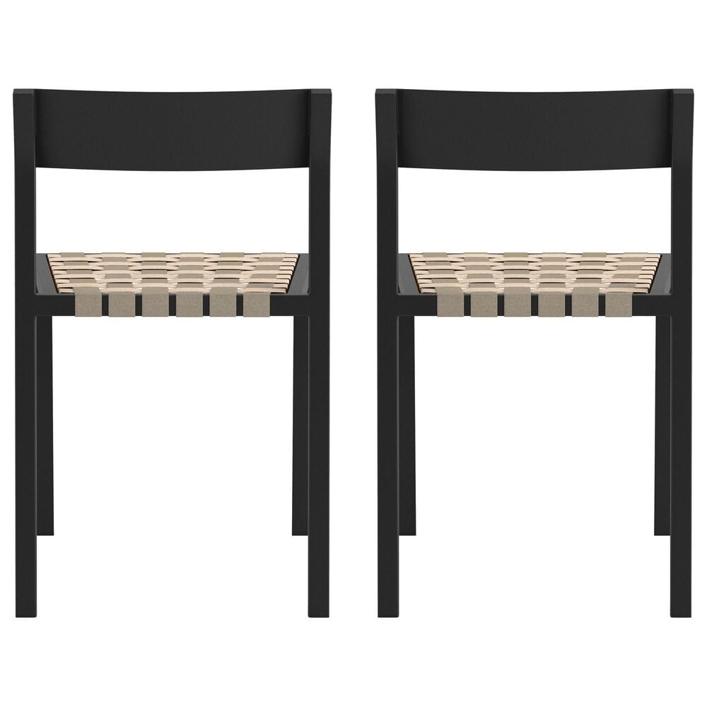 Zuo Modern Draco Outdoor Dining Chair in Black (Set of 2), , large