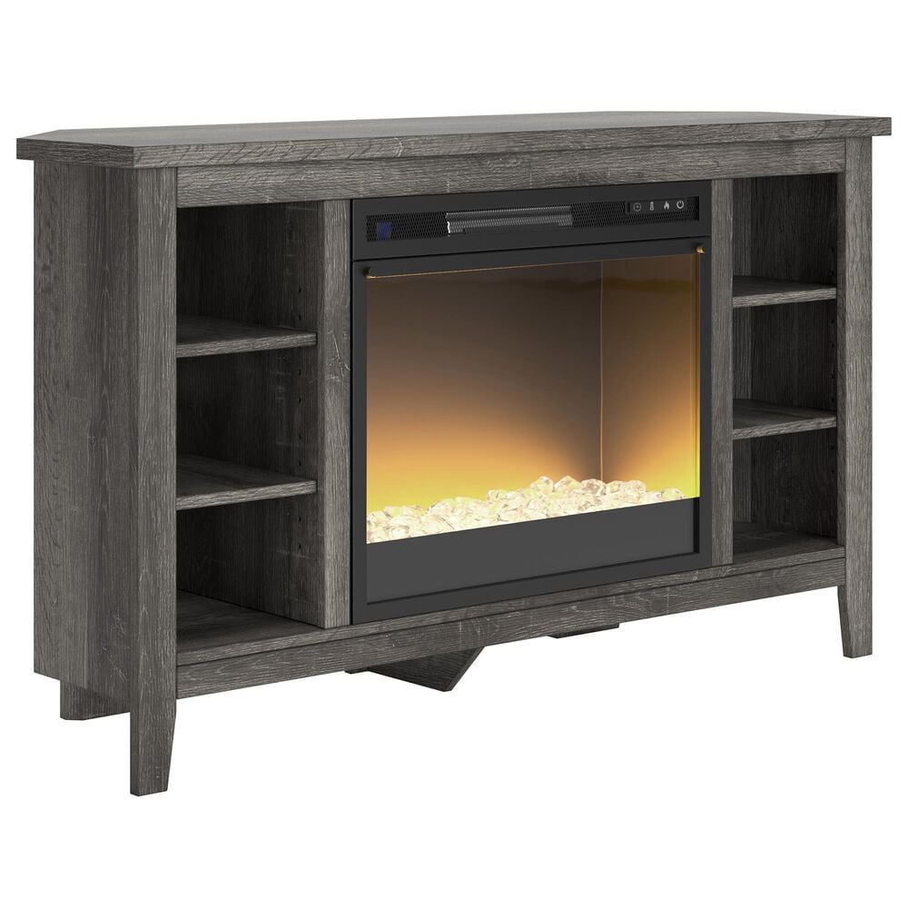 Ashley Arlenbry 48" TV Stand with Electric Fireplace Insert in Weathered Oak, , large